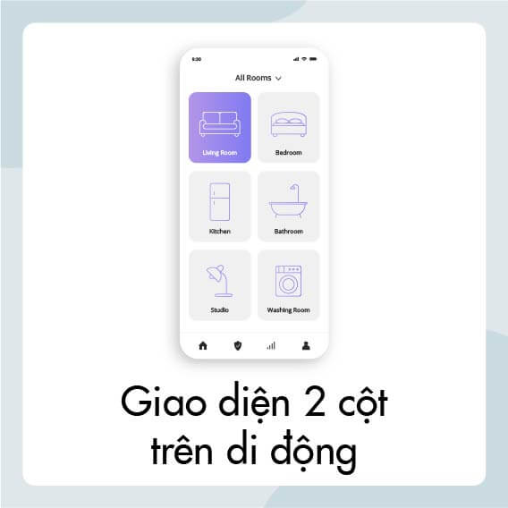 Giao diện 2 cột trên di động